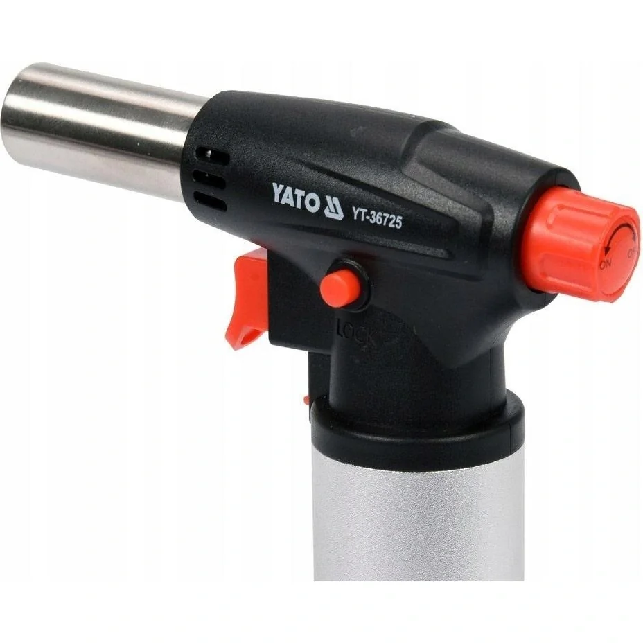 Crème brulee Brenner mit Nachfüllgas - mit Piezo-Zündung - 200W - mit Sperrfunktion - 5