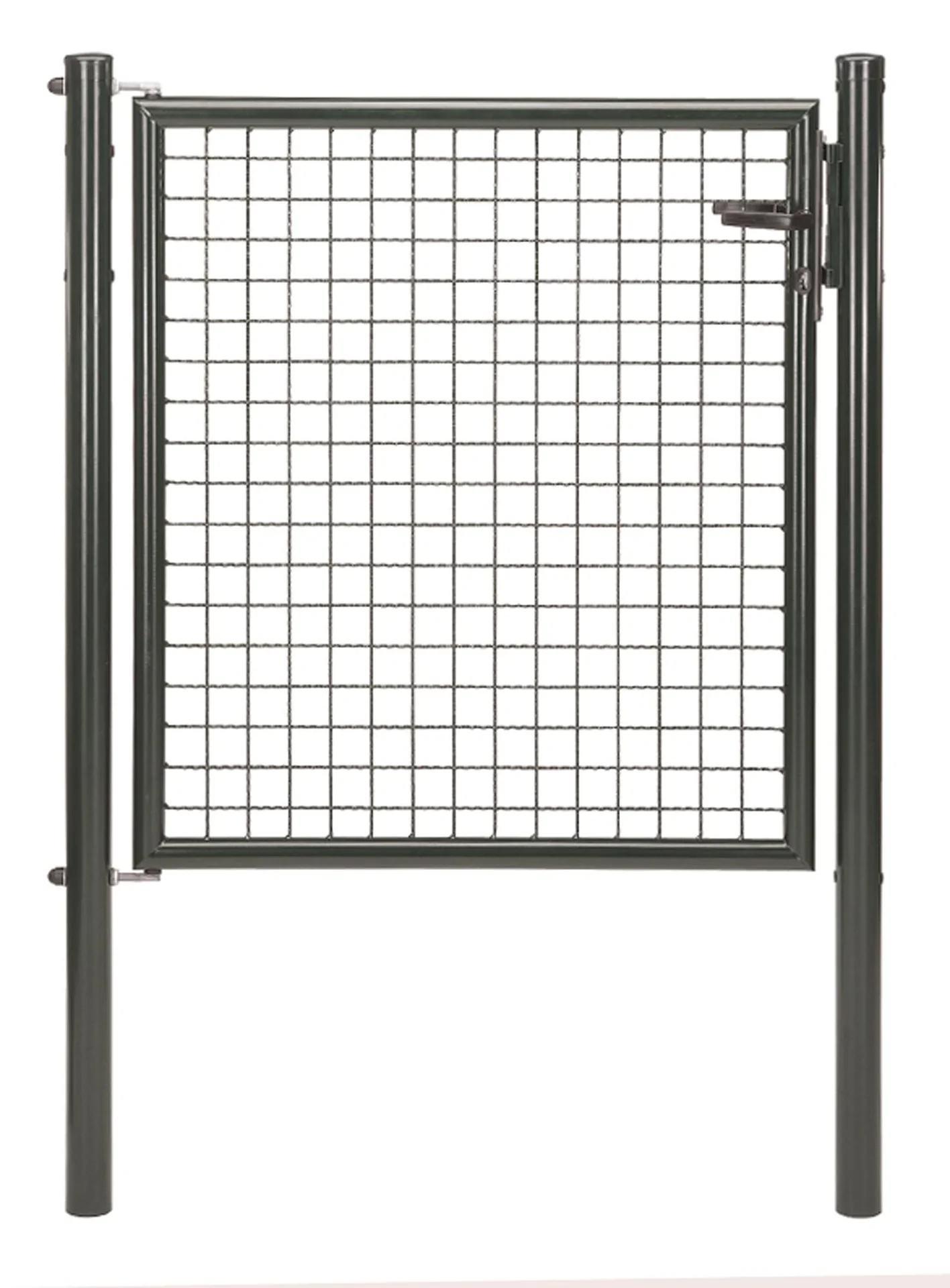 Wellengitter-Einzeltor , anthrazit-metallic, Breite 125 cm, Höhe 100 cm - 1