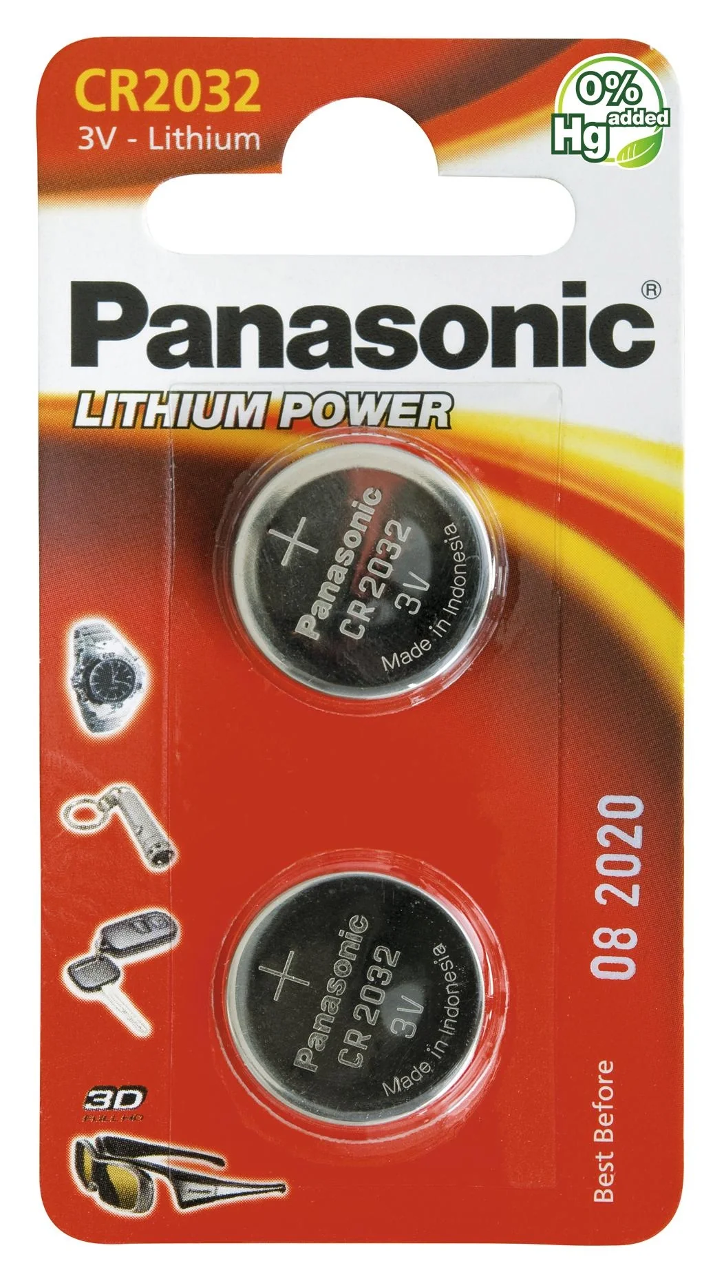 Lithium Knopfzelle CR2032 - 2 Stück - 2