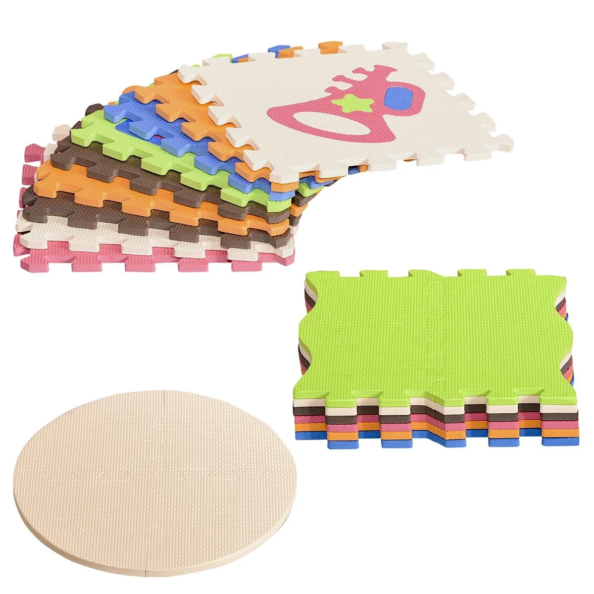 Puzzlematte 25 Teile mit Musikinstrumenten Kinderspielteppich Matte Spielmatte Bodenschutzmatte Bodenmatte für 0-14 Jahr - 4