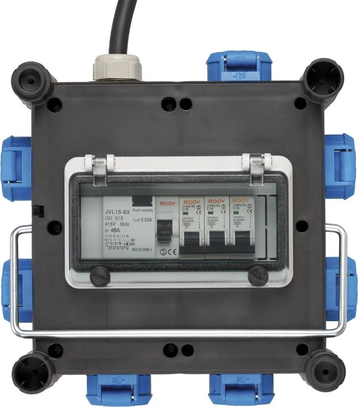 Kompakter Gummi-Stromverteiler BSV 3 FI/16-7 IP44 - 2