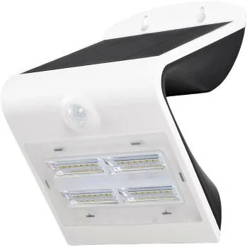 VT-768 geführte Solar-Wandleuchte mit Bewegungsmelder - 3W - 400Lm - 4000K - weiß - Solarenergie - 1