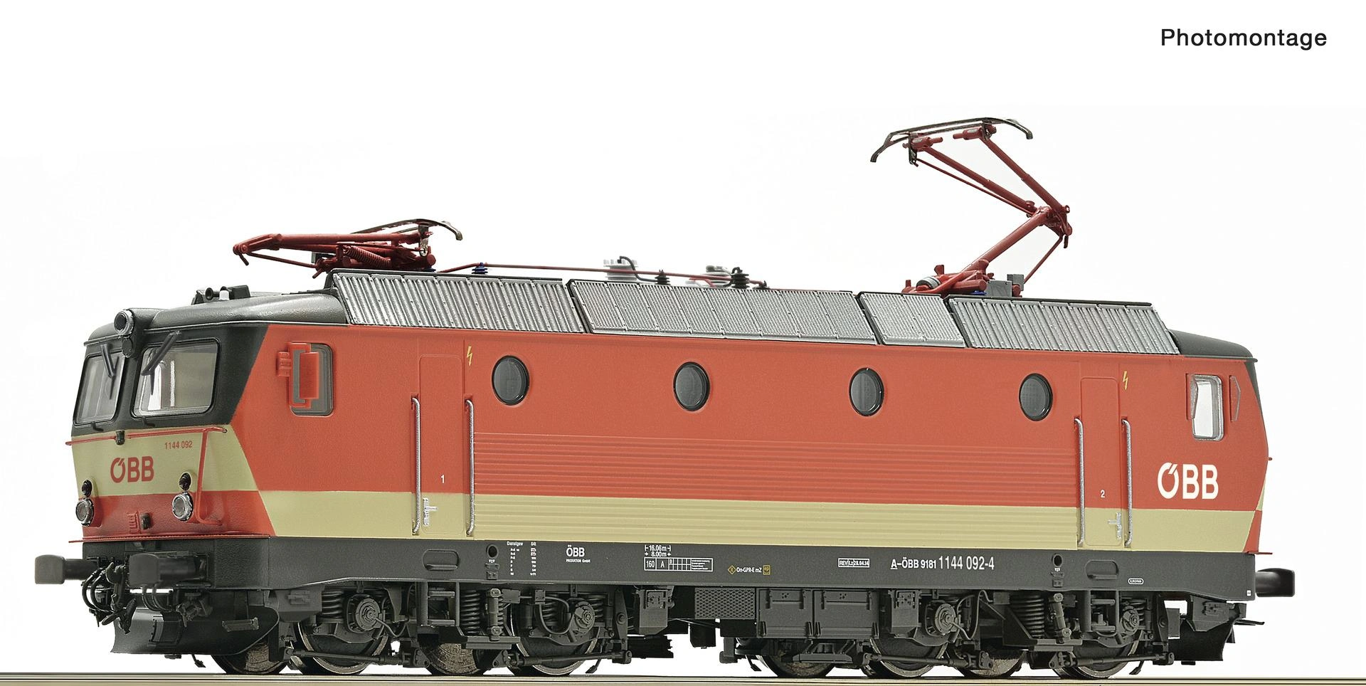 Elektrolokomotive 1144 092 der Österreichischen Bundesbahnen, H0, DCC - 1