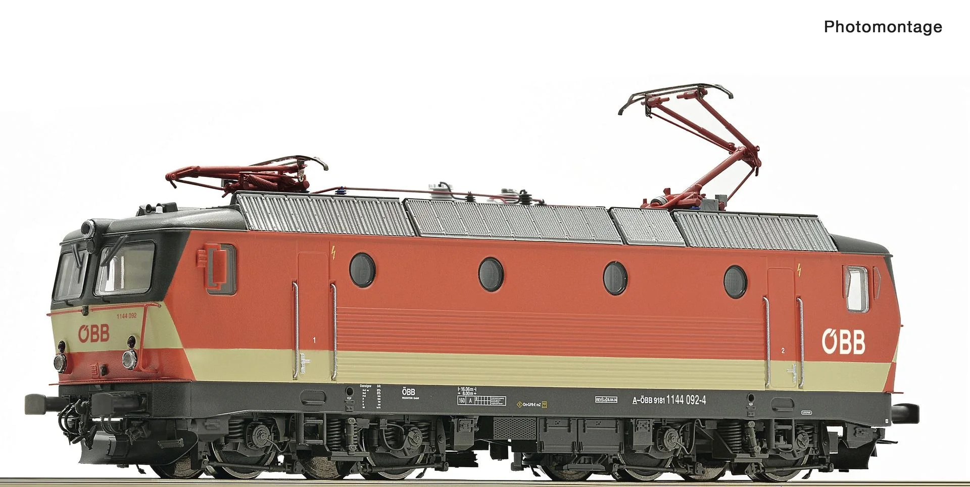Elektrolokomotive 1144 092 der Österreichischen Bundesbahnen, H0, AC - 1
