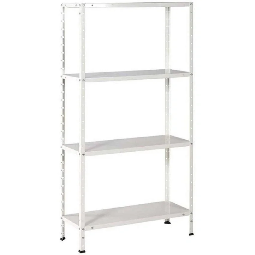 2 Stück Metall-Lagerregal mit 4 Fachböden - 200kg Kapazität - (HxBxT) 145x72,5x30cm - 50kg pro Fachboden - 3