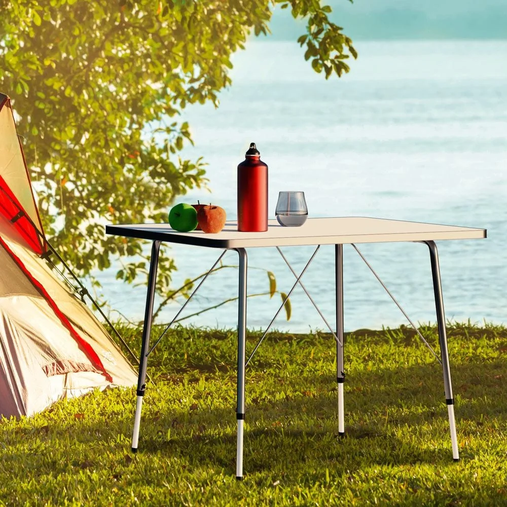 Gartentisch / Campingtisch - klappbar - Aluminium - Grau - 80x60x50/69cm - 1