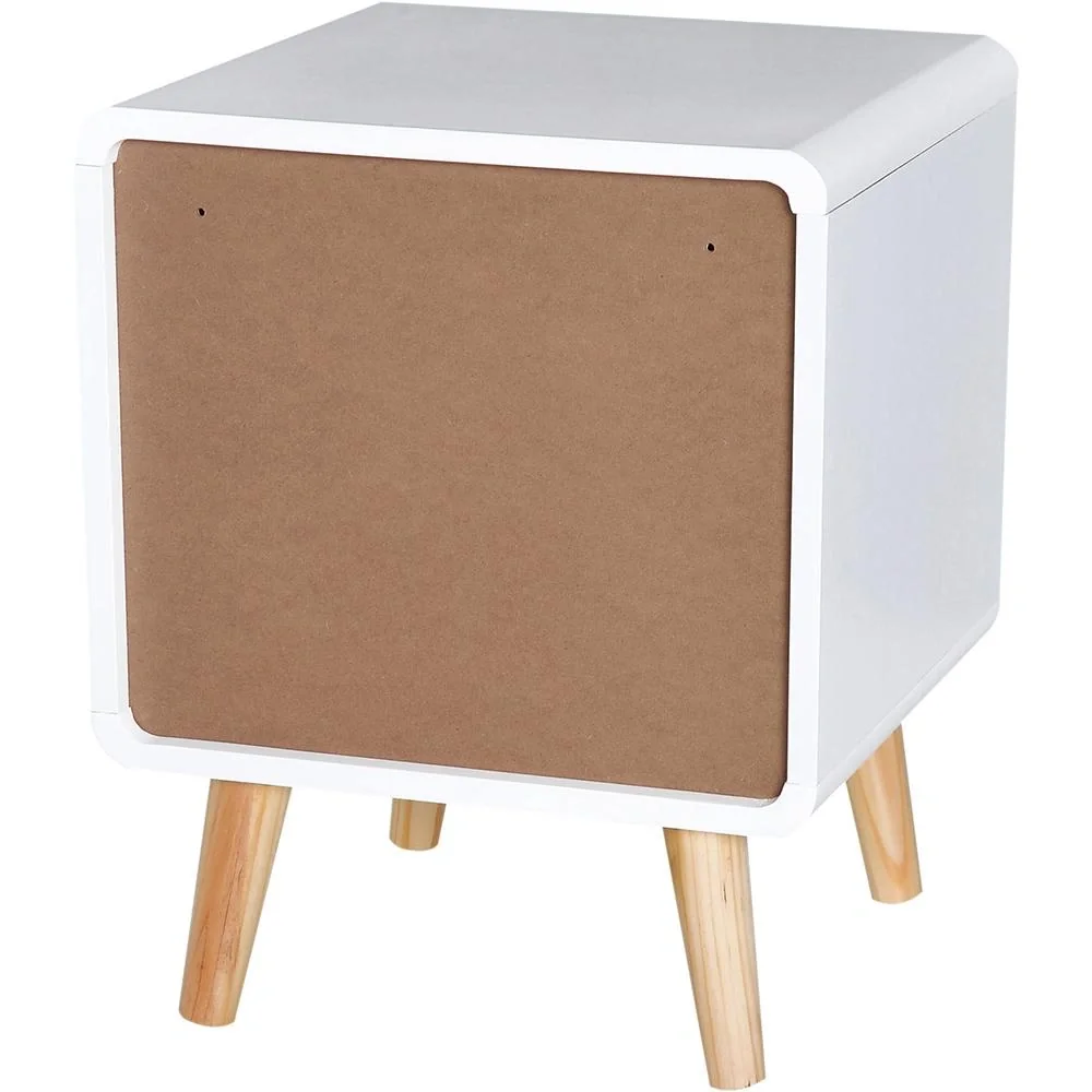 Nachttisch Nachtkommode Hochglanz Schlafzimmer MDF weiß L40 x B38 x H50cm - 9