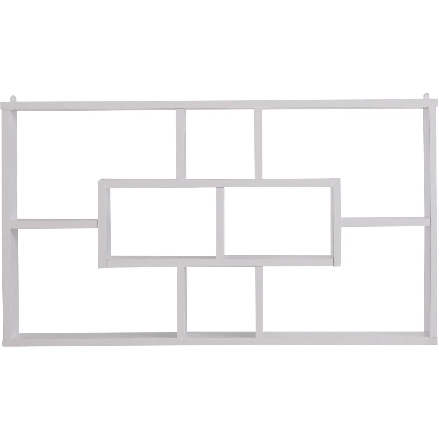 Wandregal Hängeregal Schweberegal Bücherregal Wandboard Organizer Holz Weiß 85 x 14,5 x 47,5 cm - 6