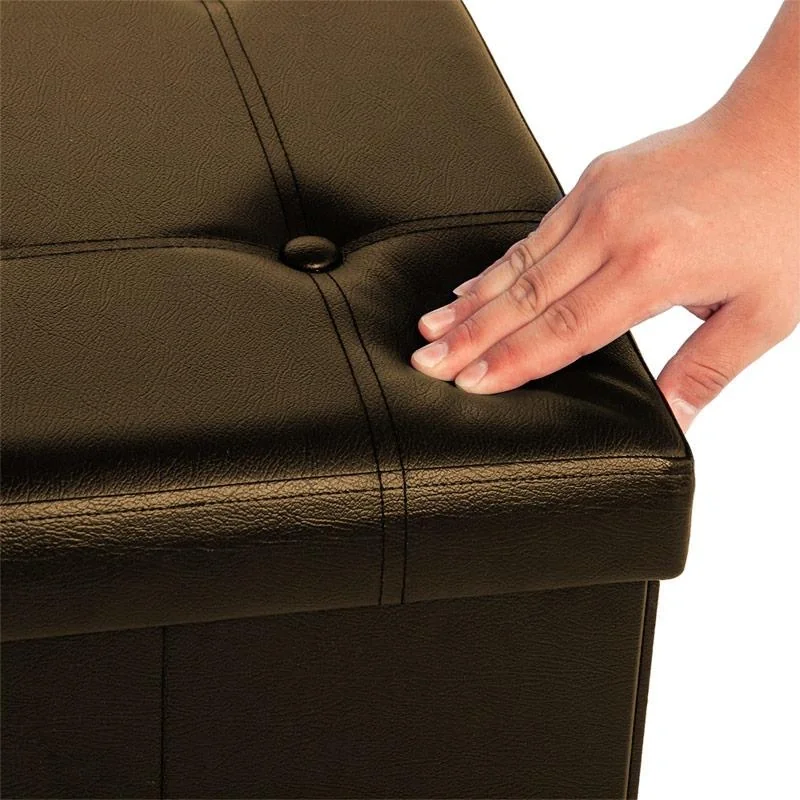 Klappbare Bank/Sitzhocker MDF 80x40x40 cm braun - 6