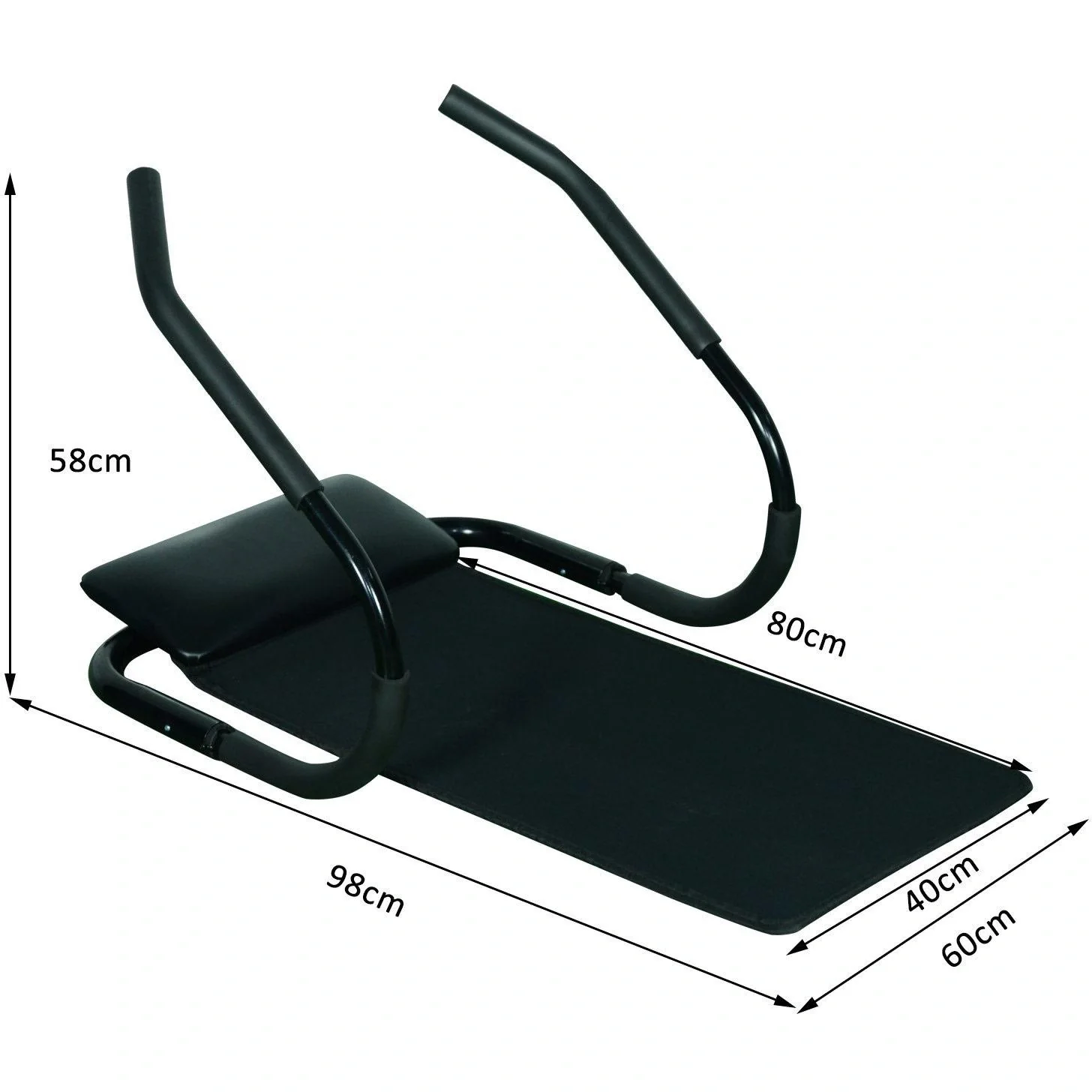 Bauchtrainer AB Roller mit Matte Trainer schwarz - 7