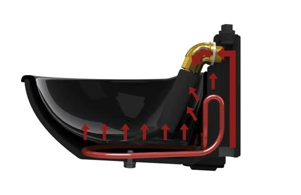 Heizbares Tränkebecken H 10, mit Rohrventil - emailliert - 3
