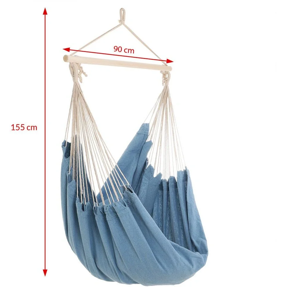 Hängesessel hellblau 185x130x155cm - 5