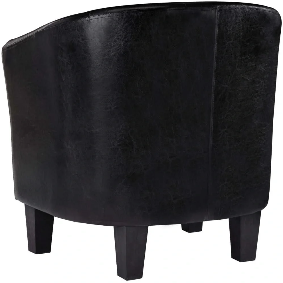 Schalensitz Kunstleder schwarz - 6