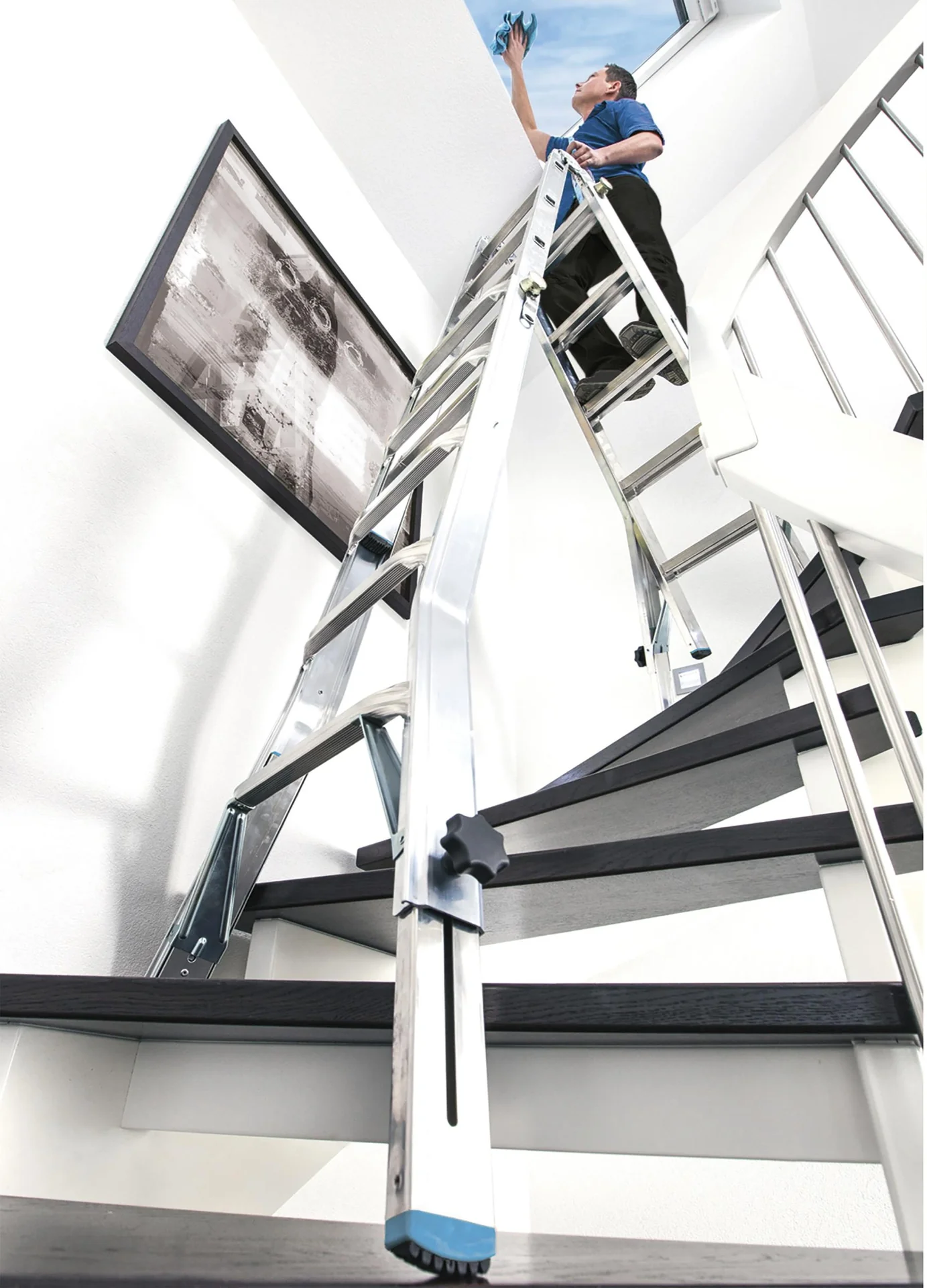 STABILO Sprossen-Gelenk-Teleskopleiter, 4 x 5 Sprossen - 12