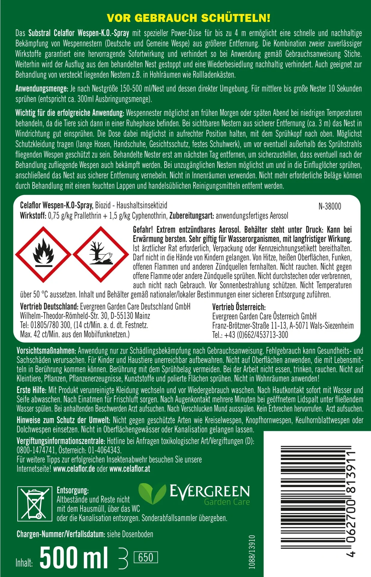 Wespen K.O. Spray - 500 ml - 2