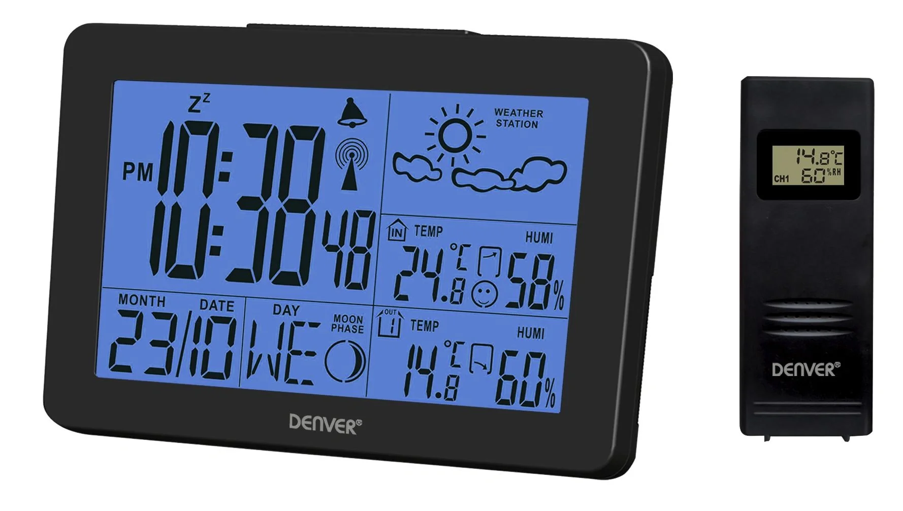 Wetterstation mit Funkuhr inkl. Außensensor - 1