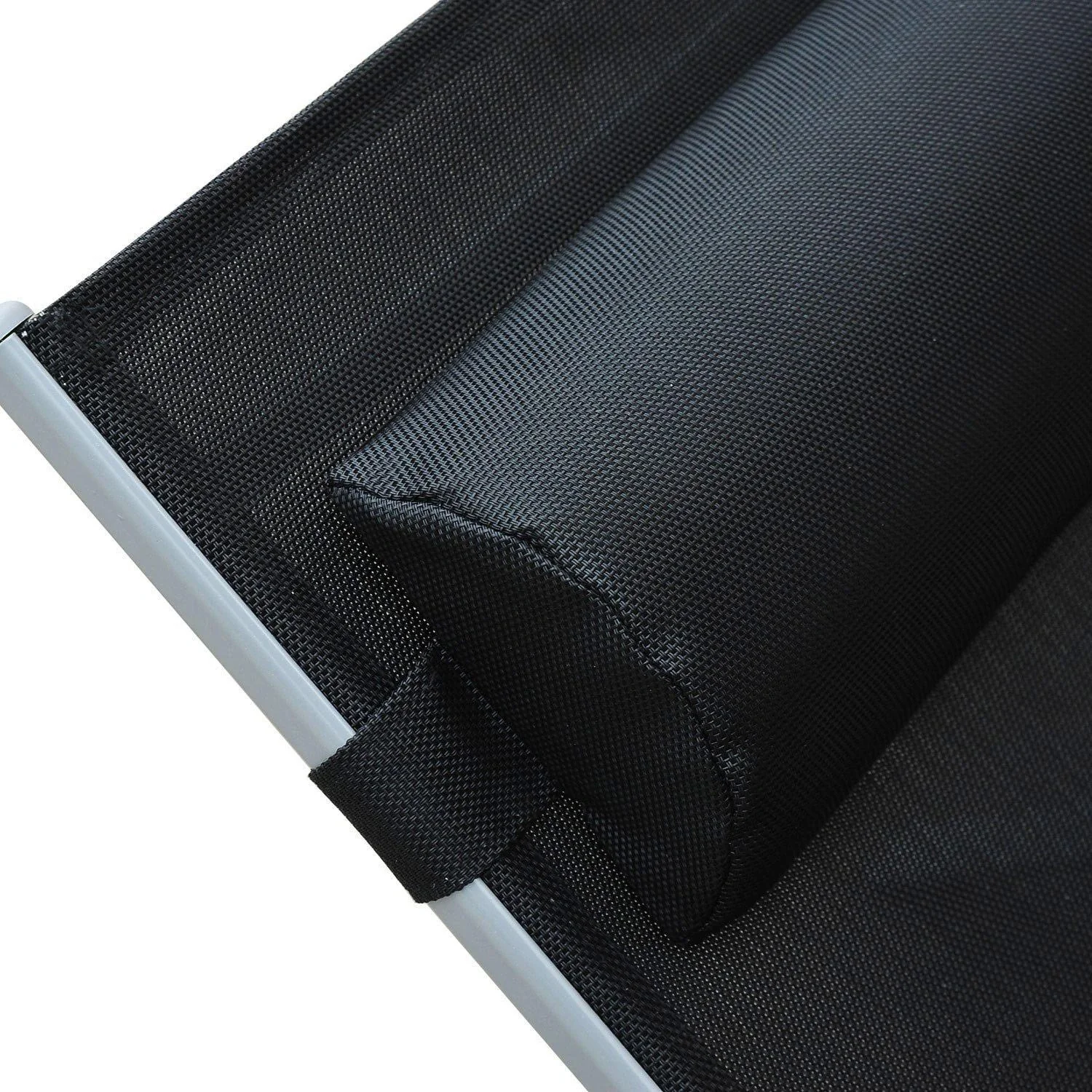 Alu Sonnenliege höhenverstellbar mit Liegematte und Nackenrolle - 8