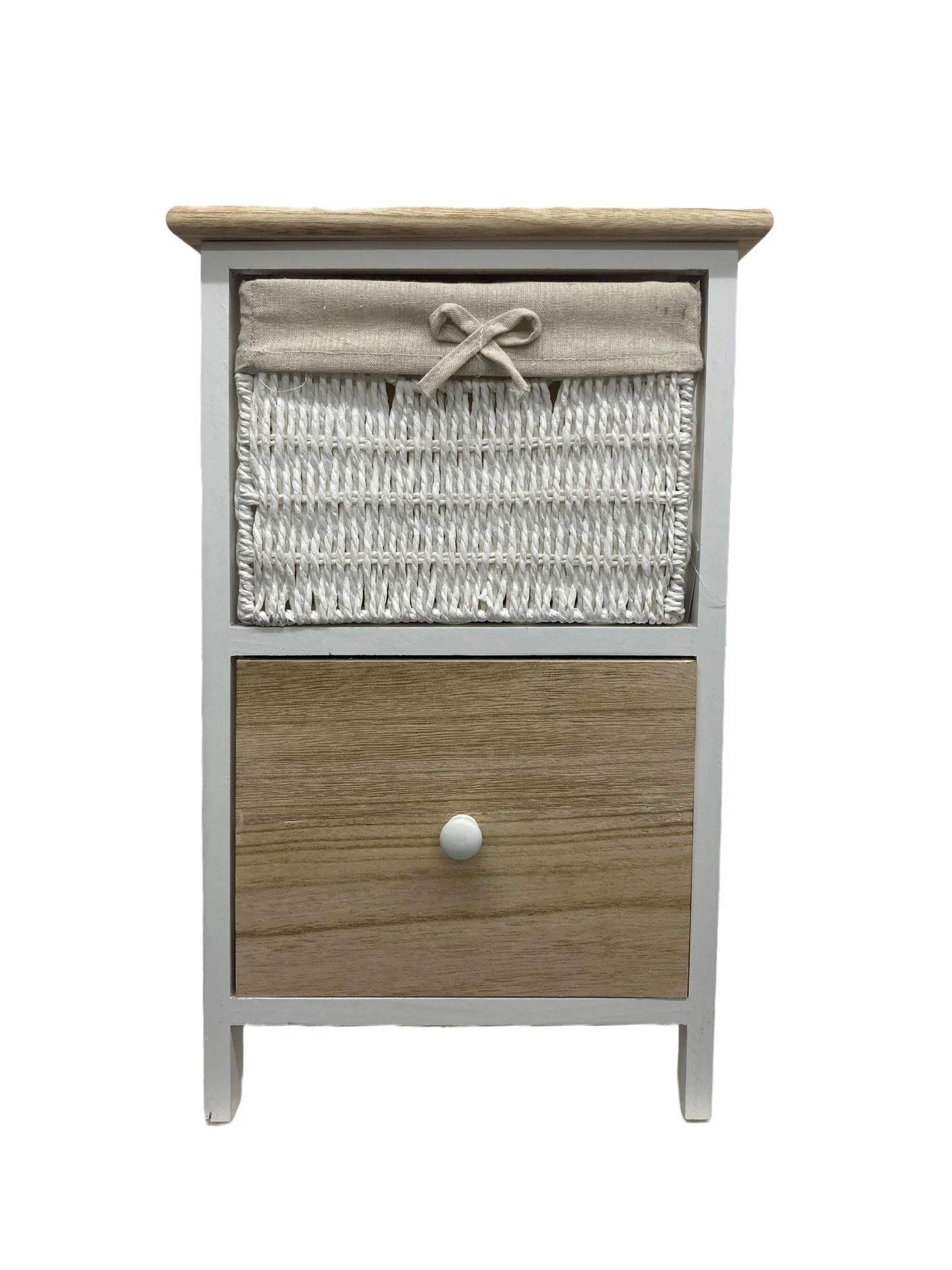 Kommode aus Holz mit 2 Schubladen - 2