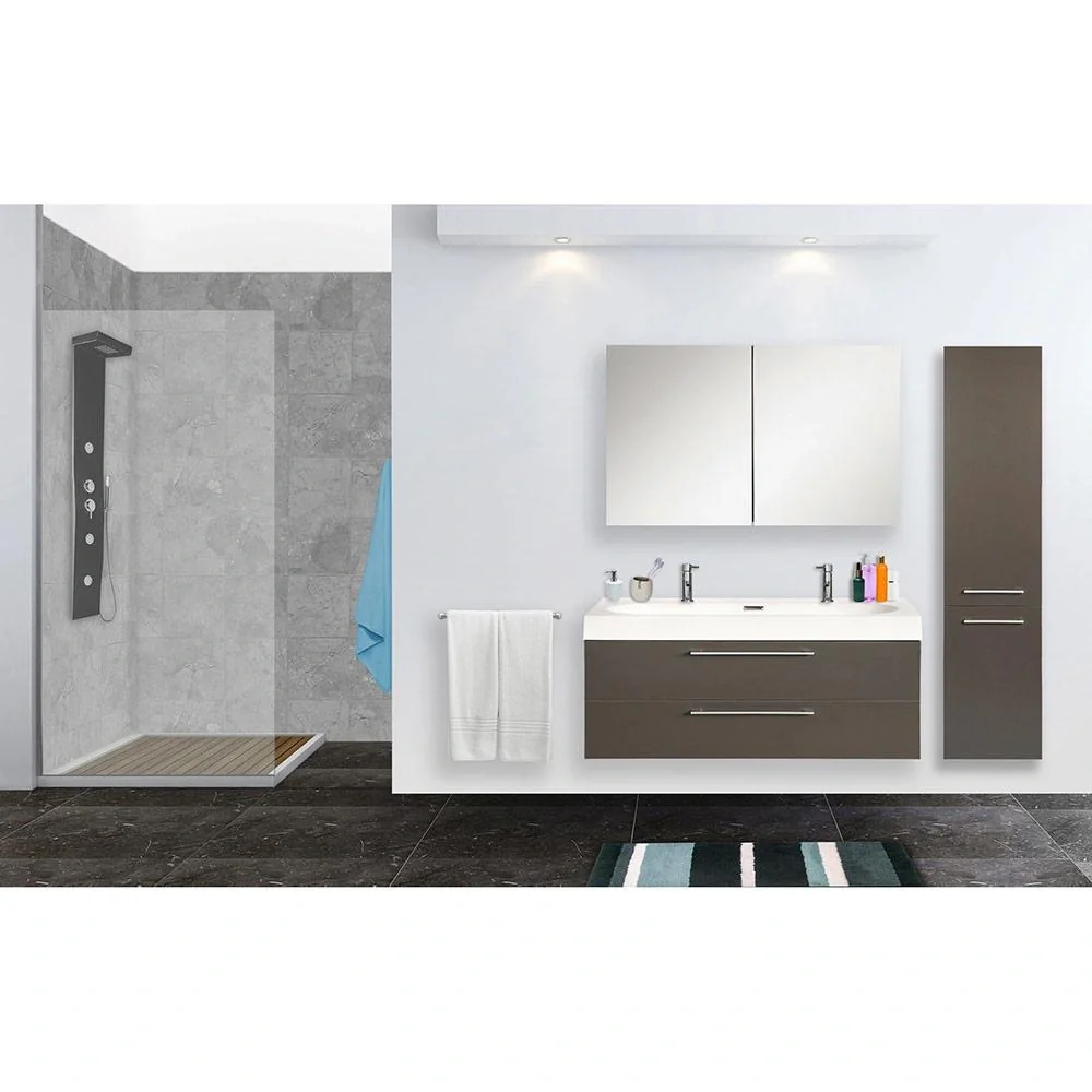 Shallow Badezimmermöbel 100cm - anthrazit - 4