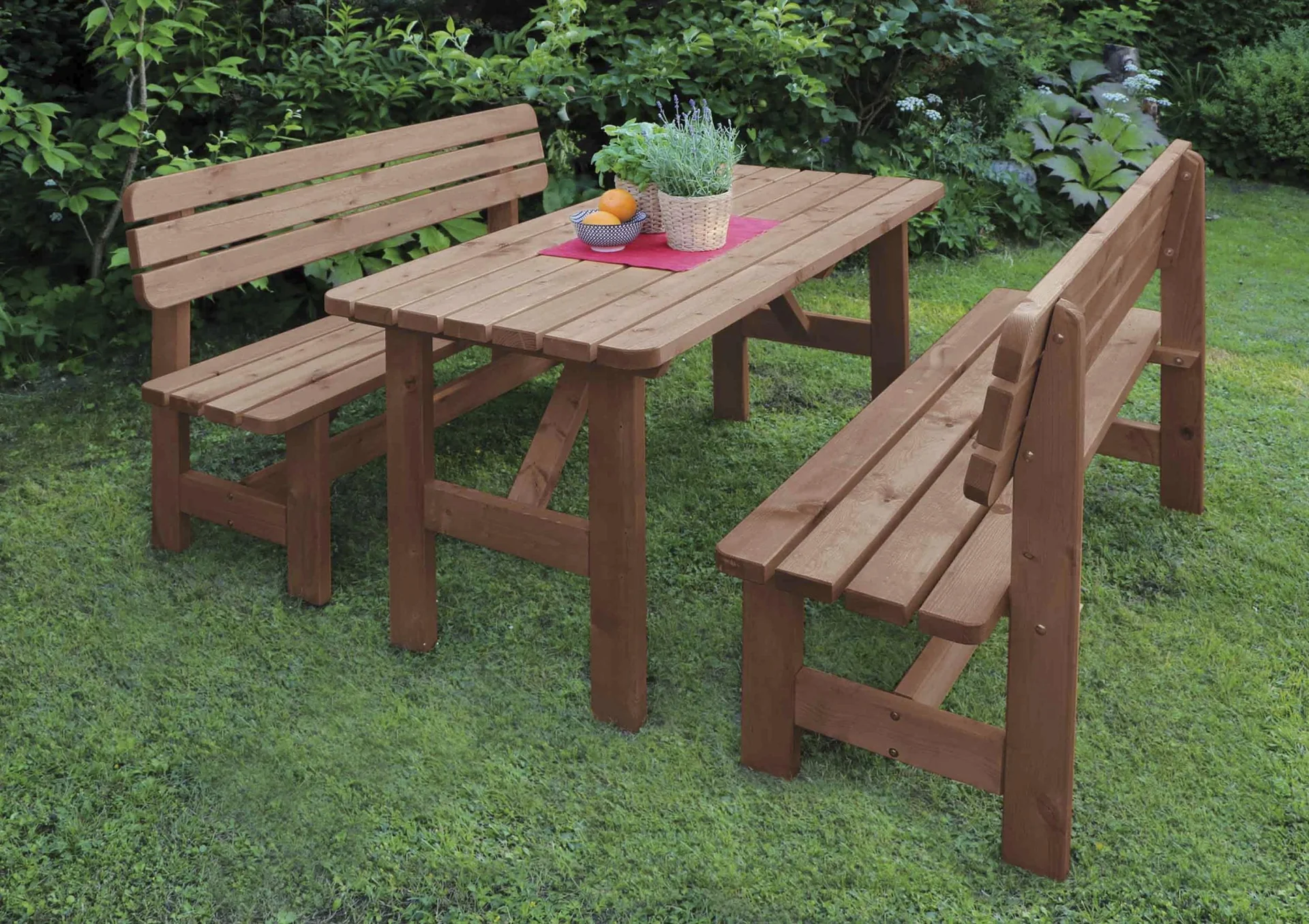 Holz-Garnitur Summer taupe-braun - 2