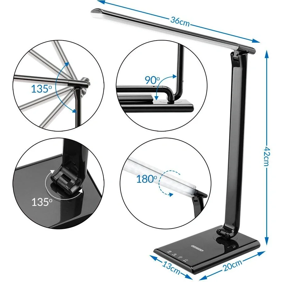 LED-Tischleuchte Cataleya schwarz 42cm - 4
