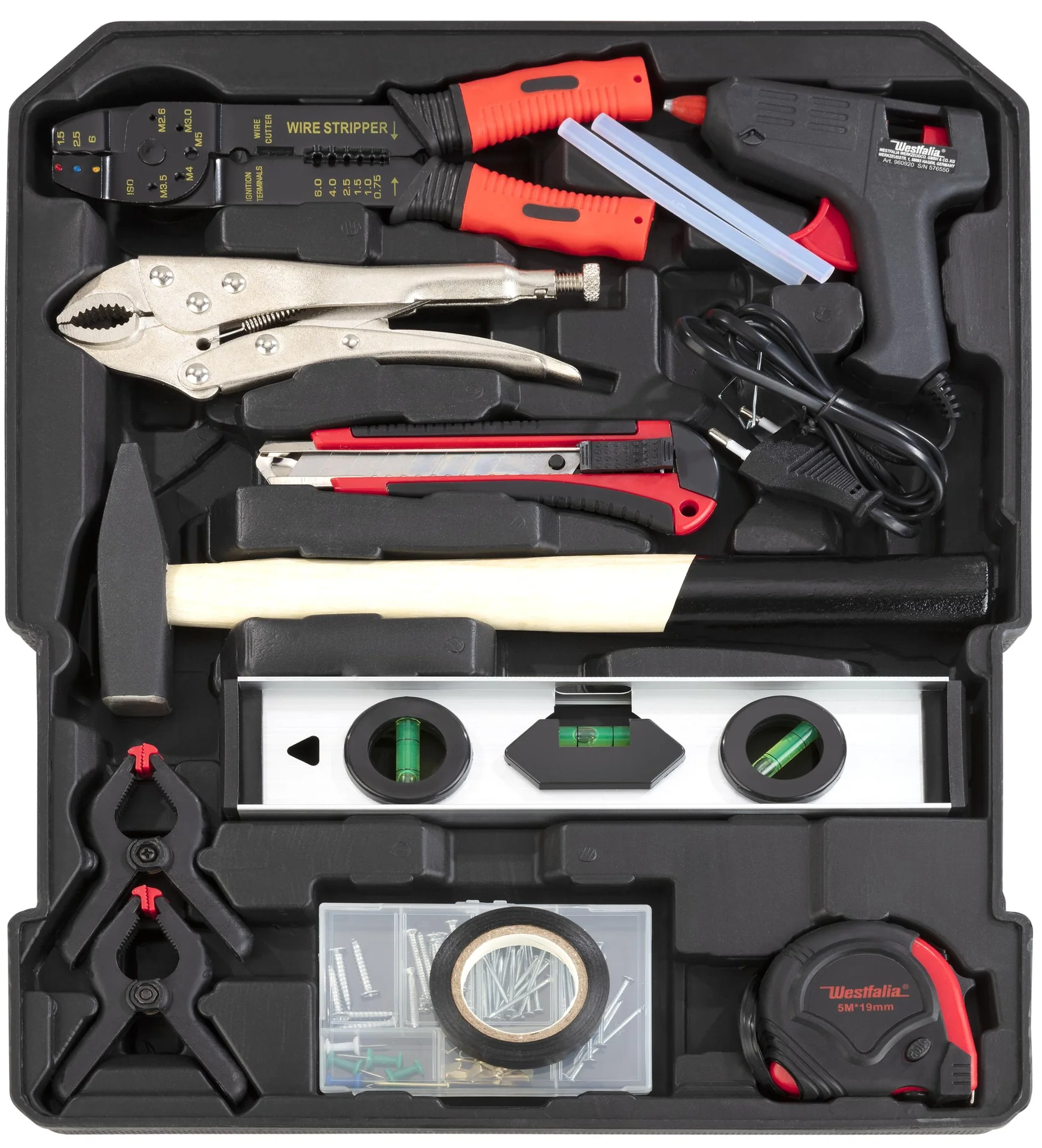 Werkzeugkoffer auf Rollen, bestückt, 186-teilig - 9