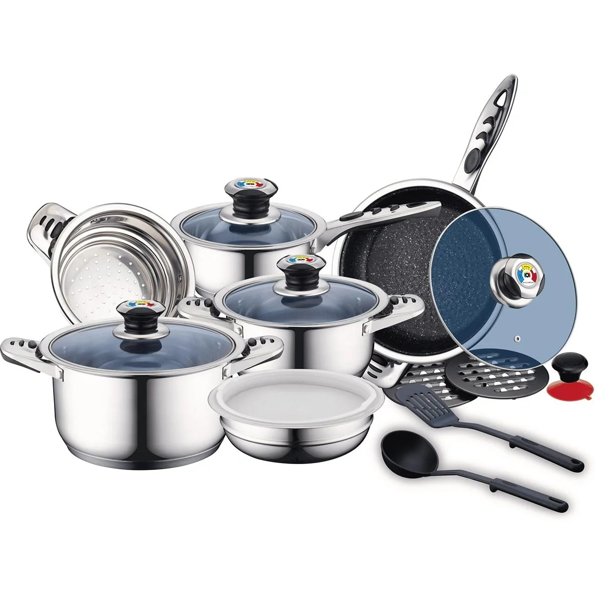 Topfset mit Zubehör - silber - 1