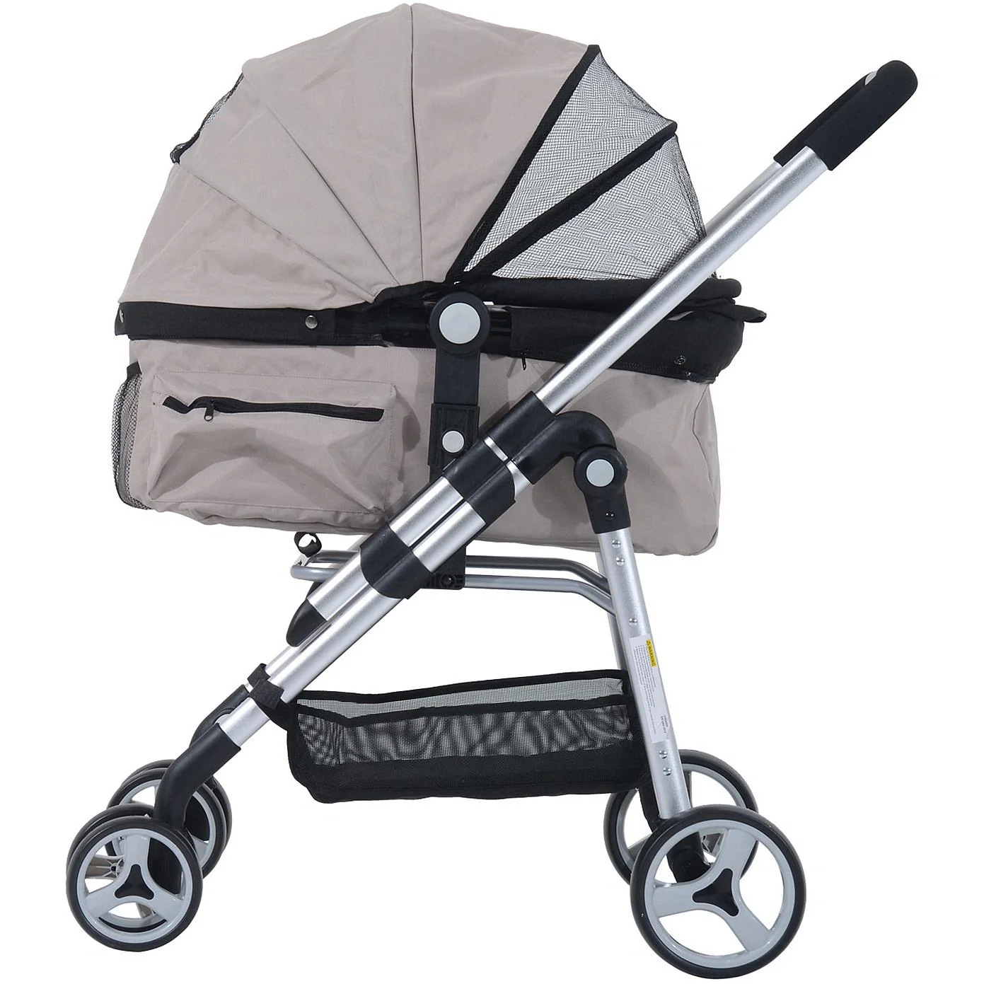 Hundewagen Hundebuggy Wagen mit Sonnendach grau - 8