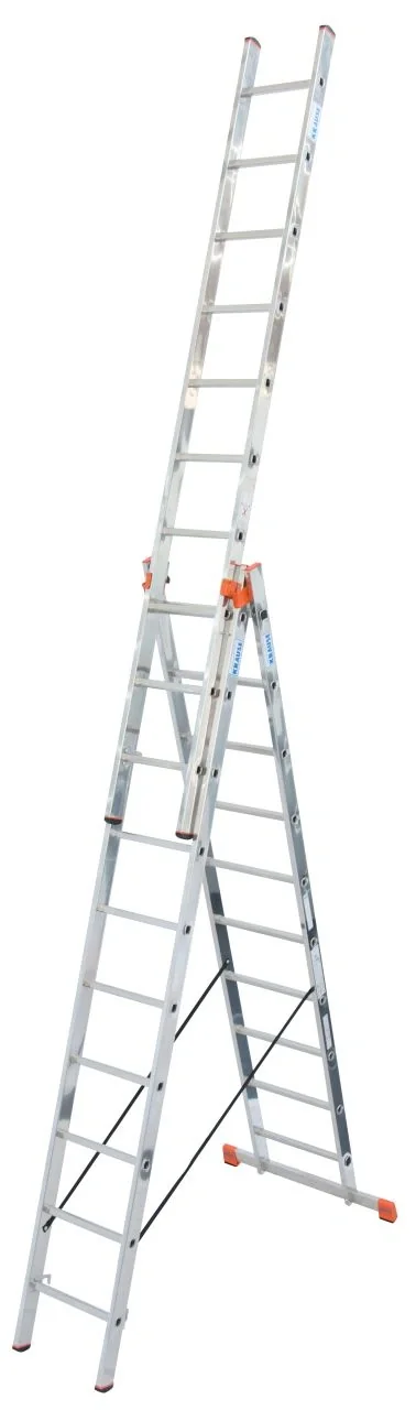 "TRIBILO" SPROSSEN-VIELZWECKLEITER, DREITEILIG 3x10 SPROSSEN - 3