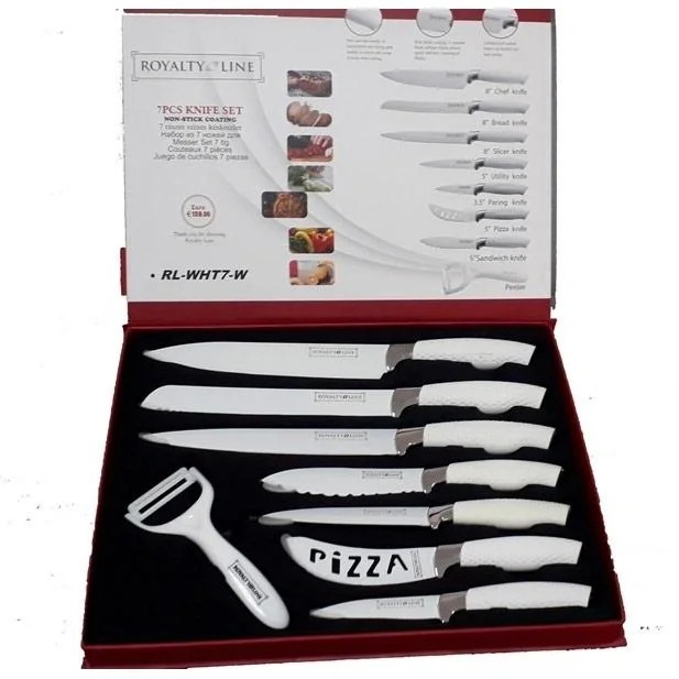 RL-BLK7W - 7-teiliges Messerset mit Antihaftbeschichtung - Weiß - 1