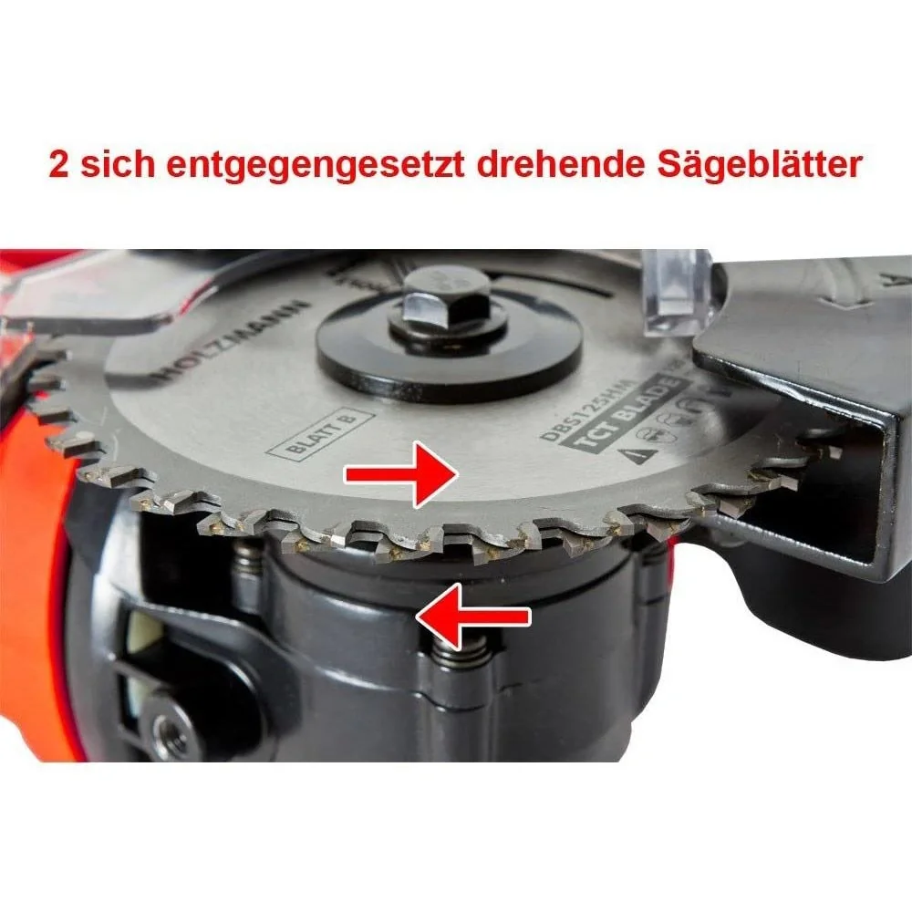 Kreissäge mit Doppelblatt - 125 mm - 1200W - 5