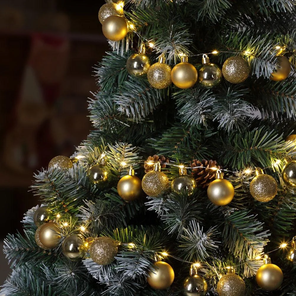 Weihnachtslichterkette LED gold 2m Kugeln - 6