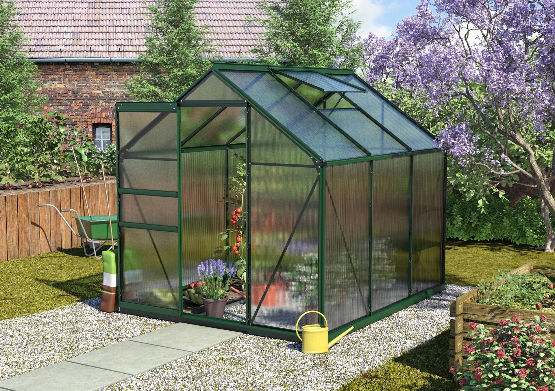 Gewächshaus Calypso 4400 HKP 4 mm, Farbe smaragd - 2