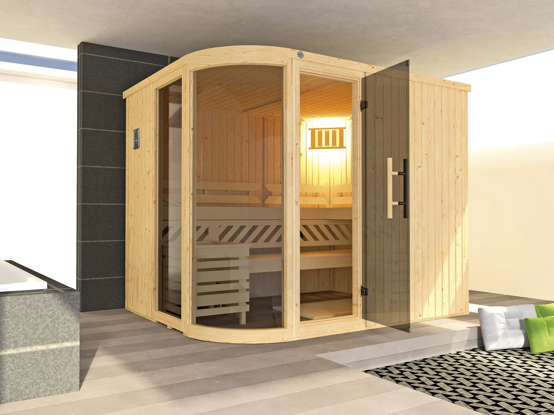 Design-Sauna SARA 2 OS-Ofen - 2