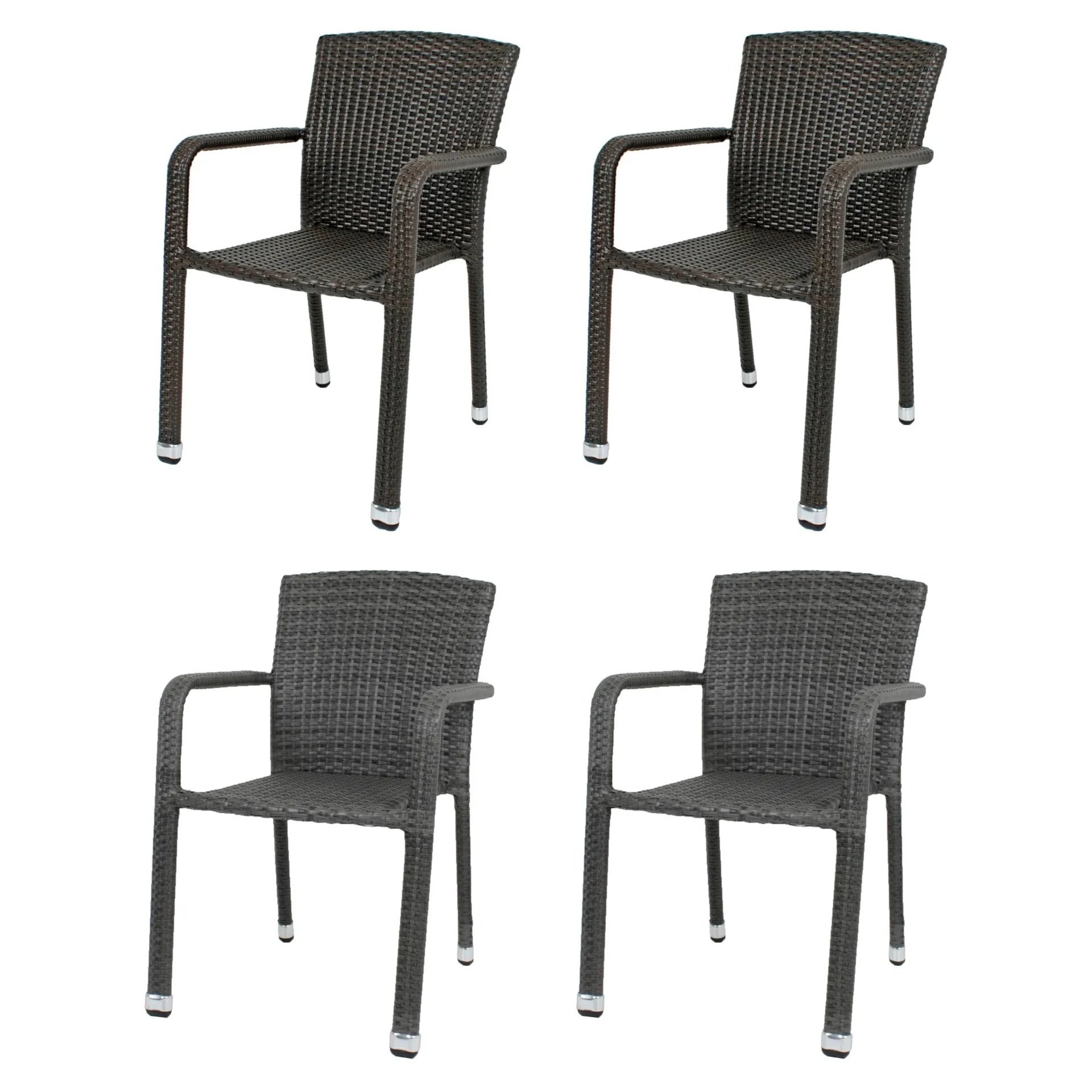 2 x Stapelstuhl "Getafe" coffee - 2