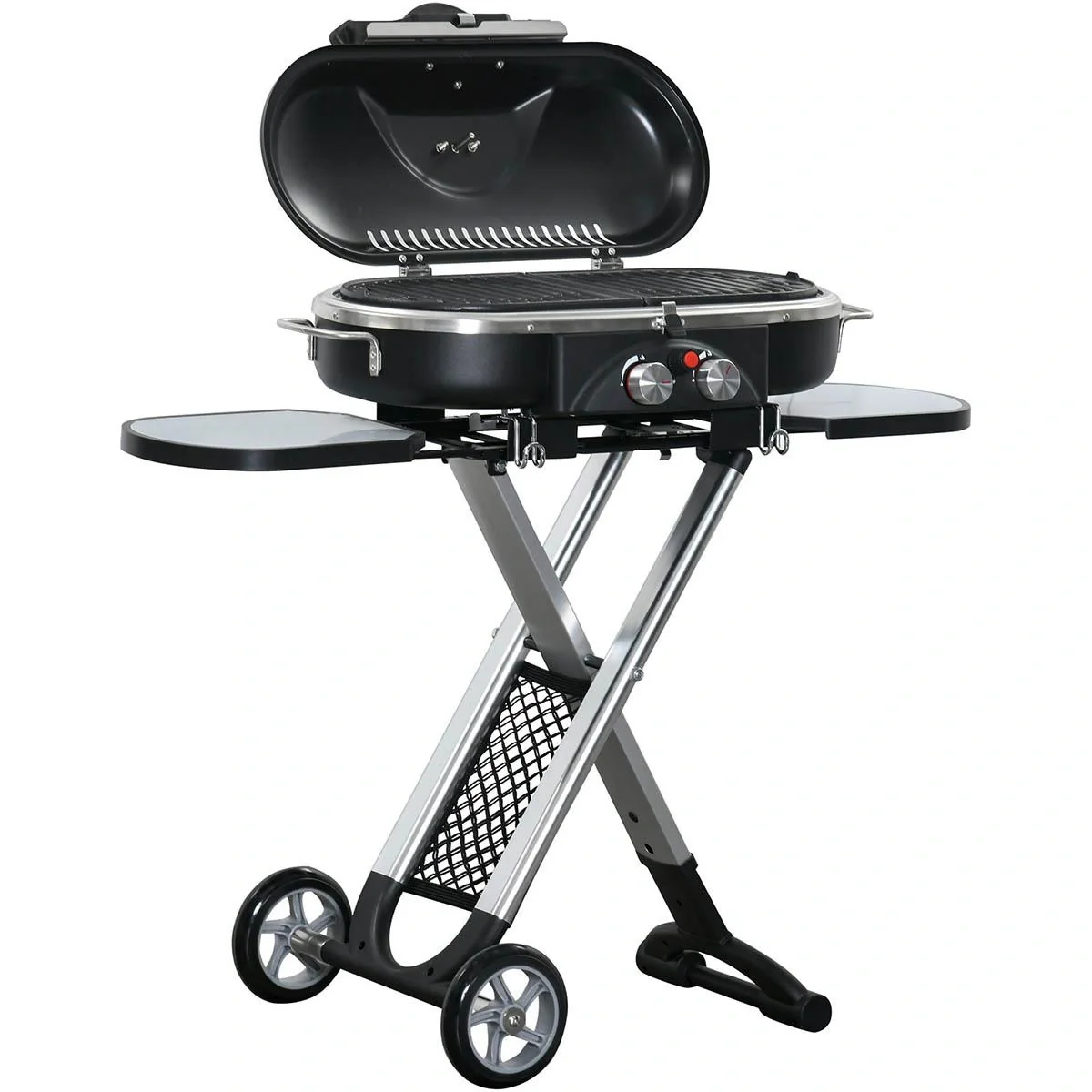 BBQ Grill mit 2 Brennern - Aluminium - Schwarz/Silber - 100 x 41,6 x 82,5 cm - 5