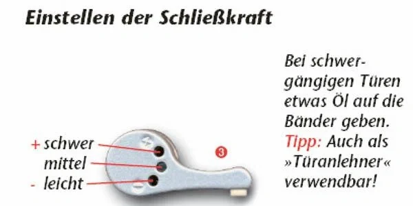 Türschließer Mini, weiß, aufsteckbar ohne Bohren - 2