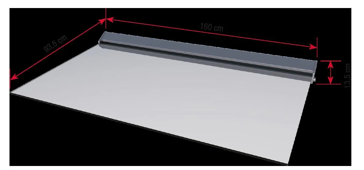 Echtglasvordach LED - 3-teilig,160 x 93,5 x 13,5 cm Aluminium Silber, VSG 2 x 8 mm, klar - 6