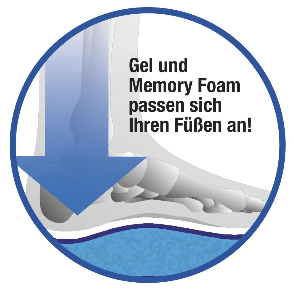 Komfort-Gel-Slipper, schwarz, Größe 37/38 - 2