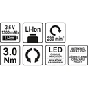 Bohrmaschine - 1,3Ah - 230rpm - 9