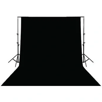 Studio-Hintergrund KN-BD33B 295 x 295 cm Schwarz - 1