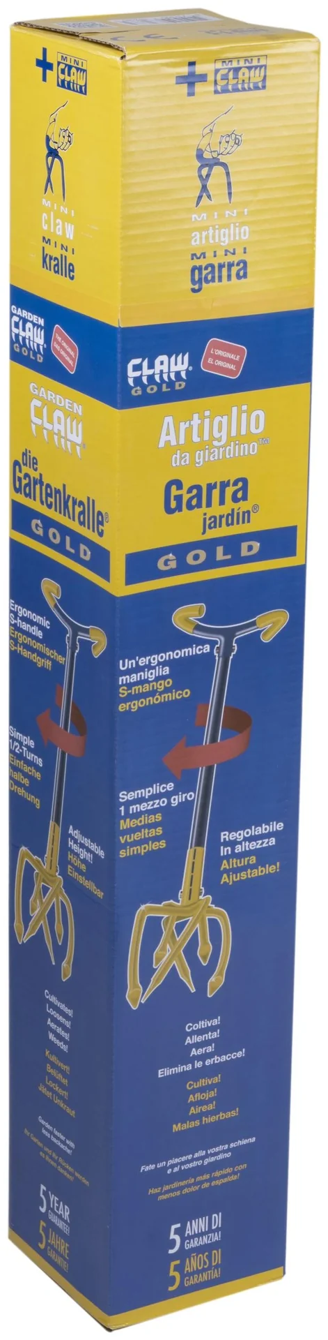 Mini-Gartenkralle "GardenClaw gold", höhenverstellbar, 97-106 cm - 1