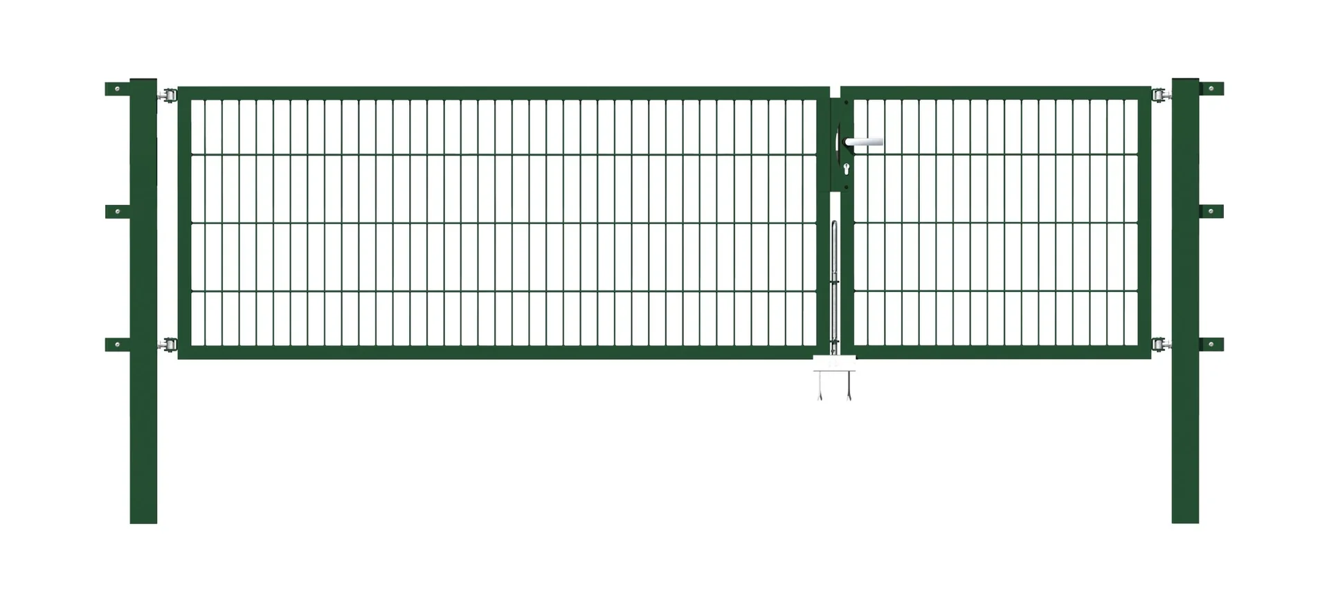 Doppeltor-Set Flexo inkl. Pfosten 1 + 2 x 0,8 m grün - 1