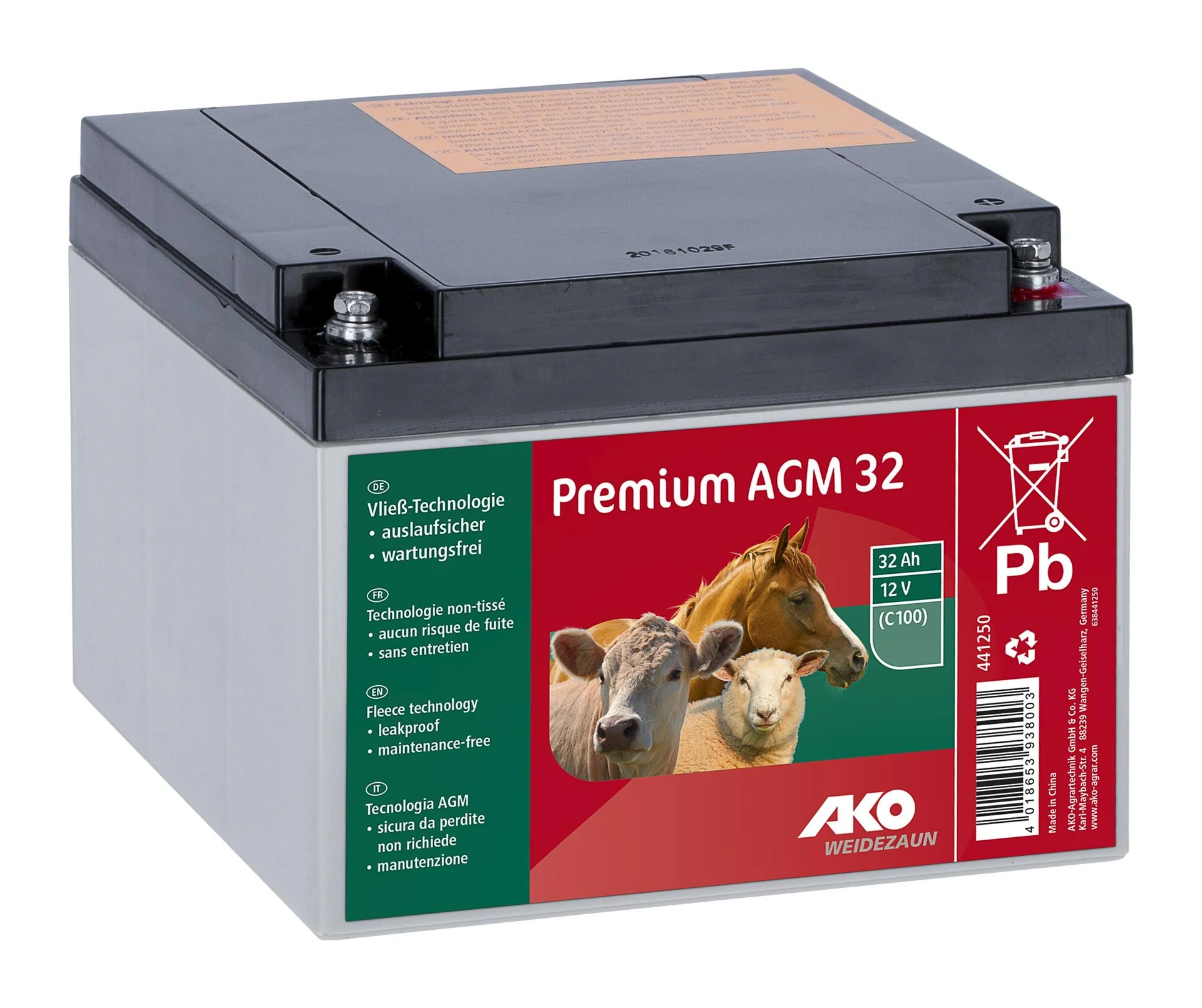 12 Volt Premium AGM Akku, 32 Ah - 2