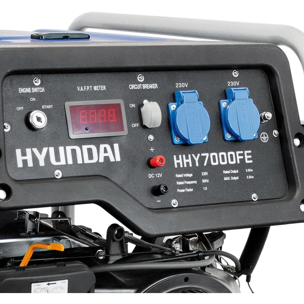 Generator 7,5kW mit 420cc OHV-Benzinmotor mit Elektrostarter & Radsatz - 4
