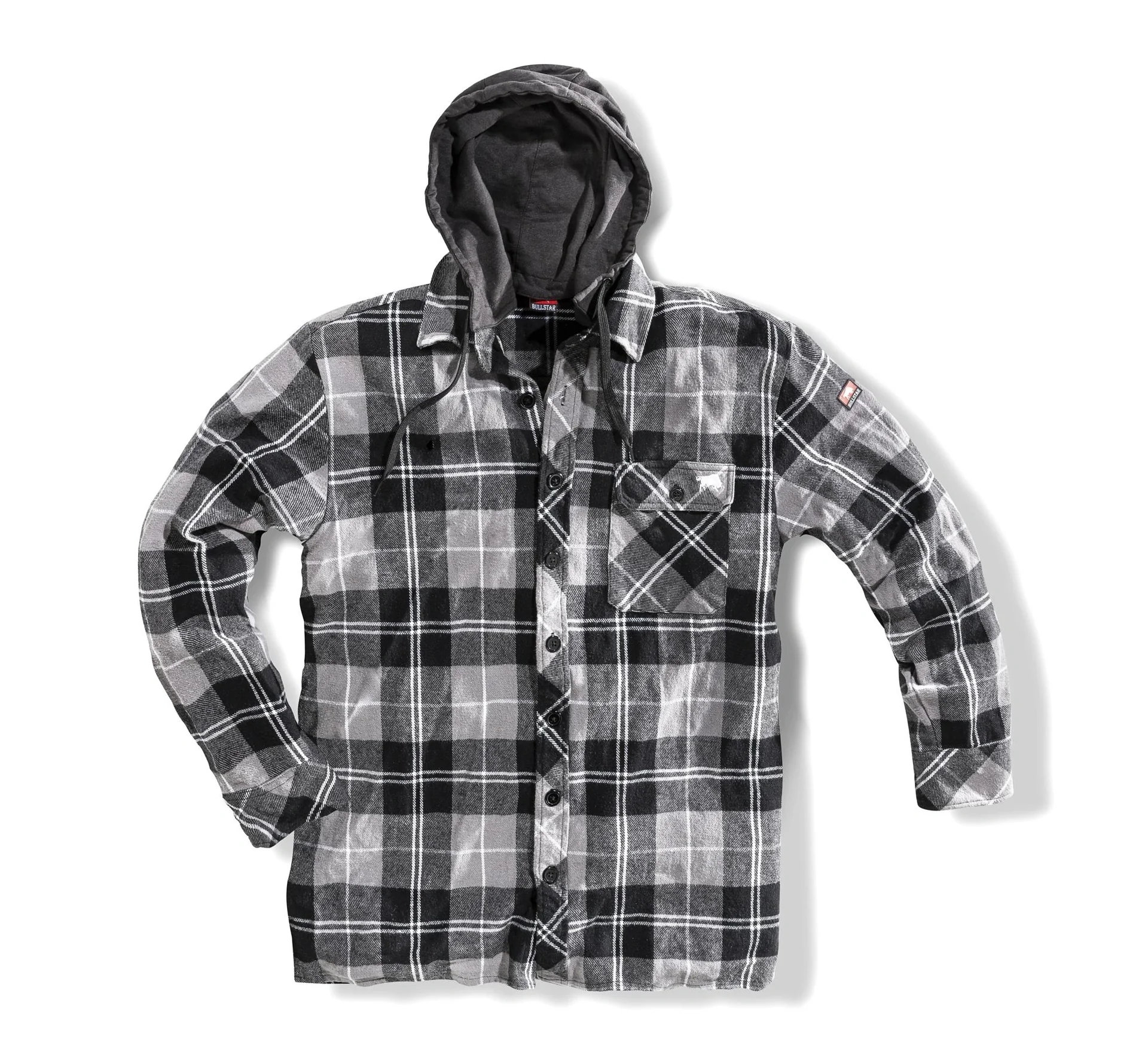 Kapuzenhemd TEXAS, schwarz-grau, Gr. S - 1