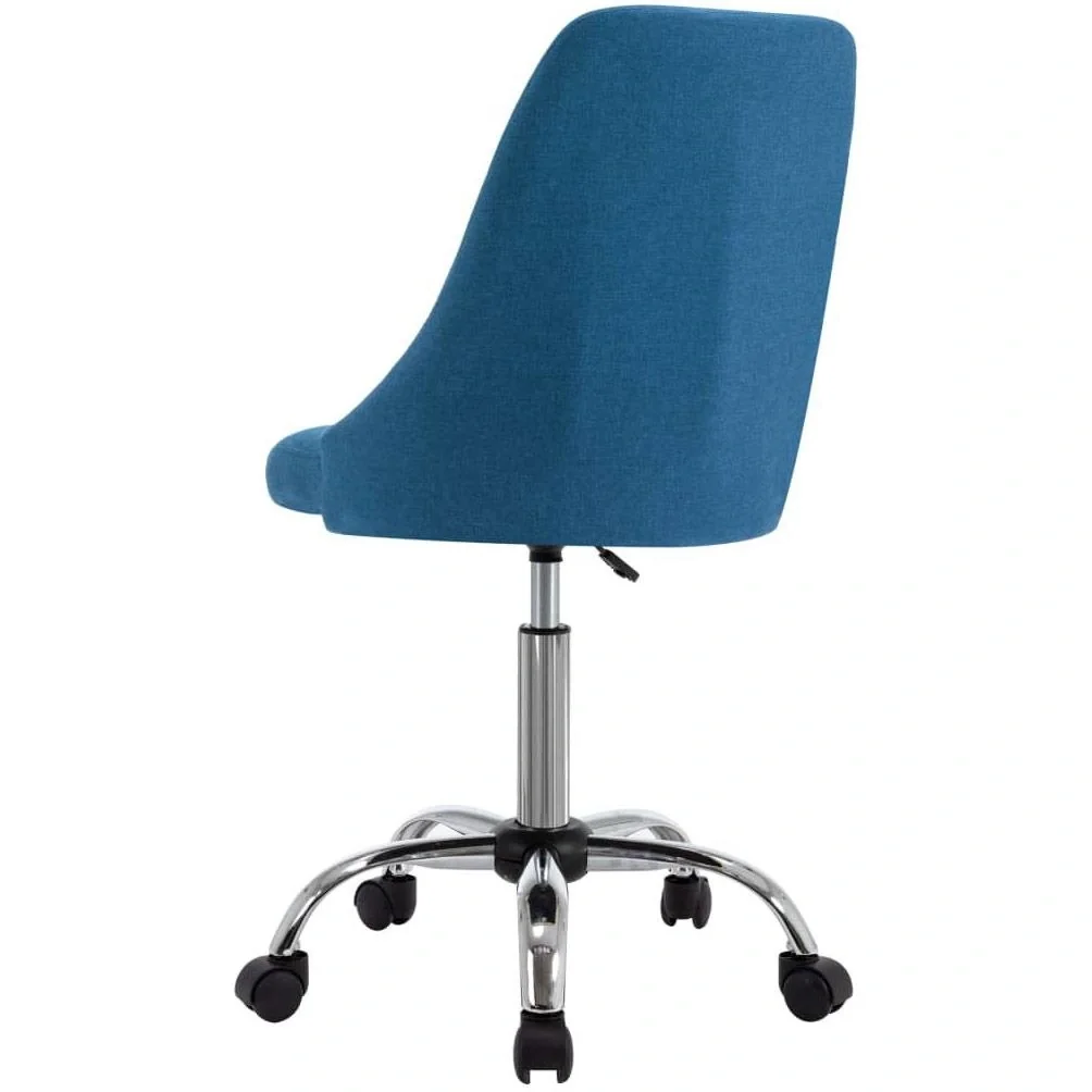 Esszimmerstühle 2 in blauem Stoff - 1