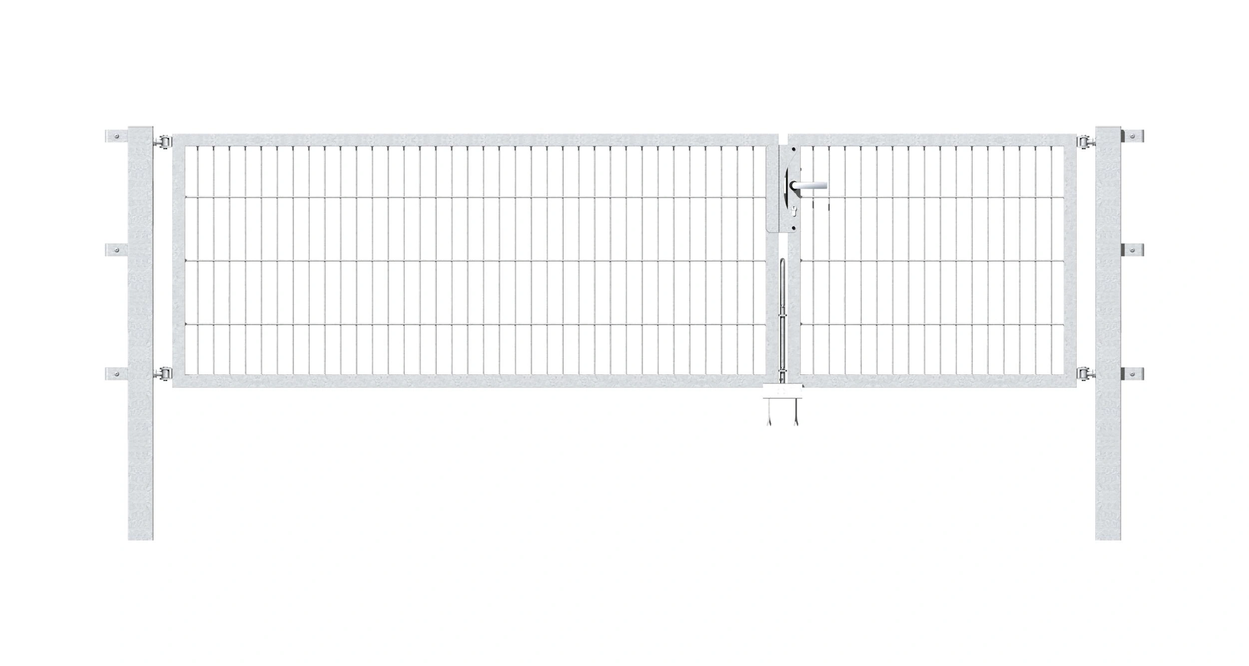 Doppeltor-Set Flexo inkl. Pfosten 1 + 2 x 1,2 m feuerverzinkt - 2