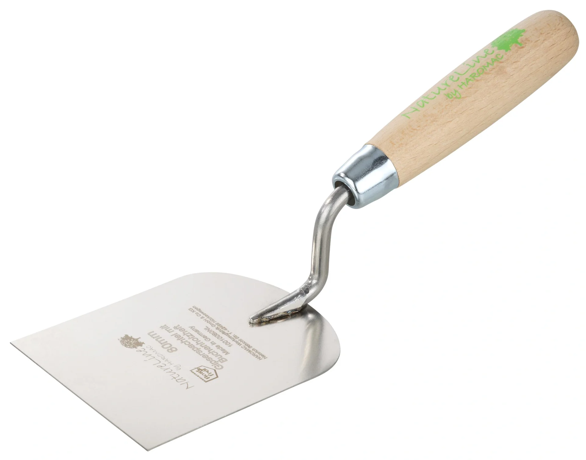 Stukkateurspachtel 80mm, Rostfrei, Heft Naturholz - 2