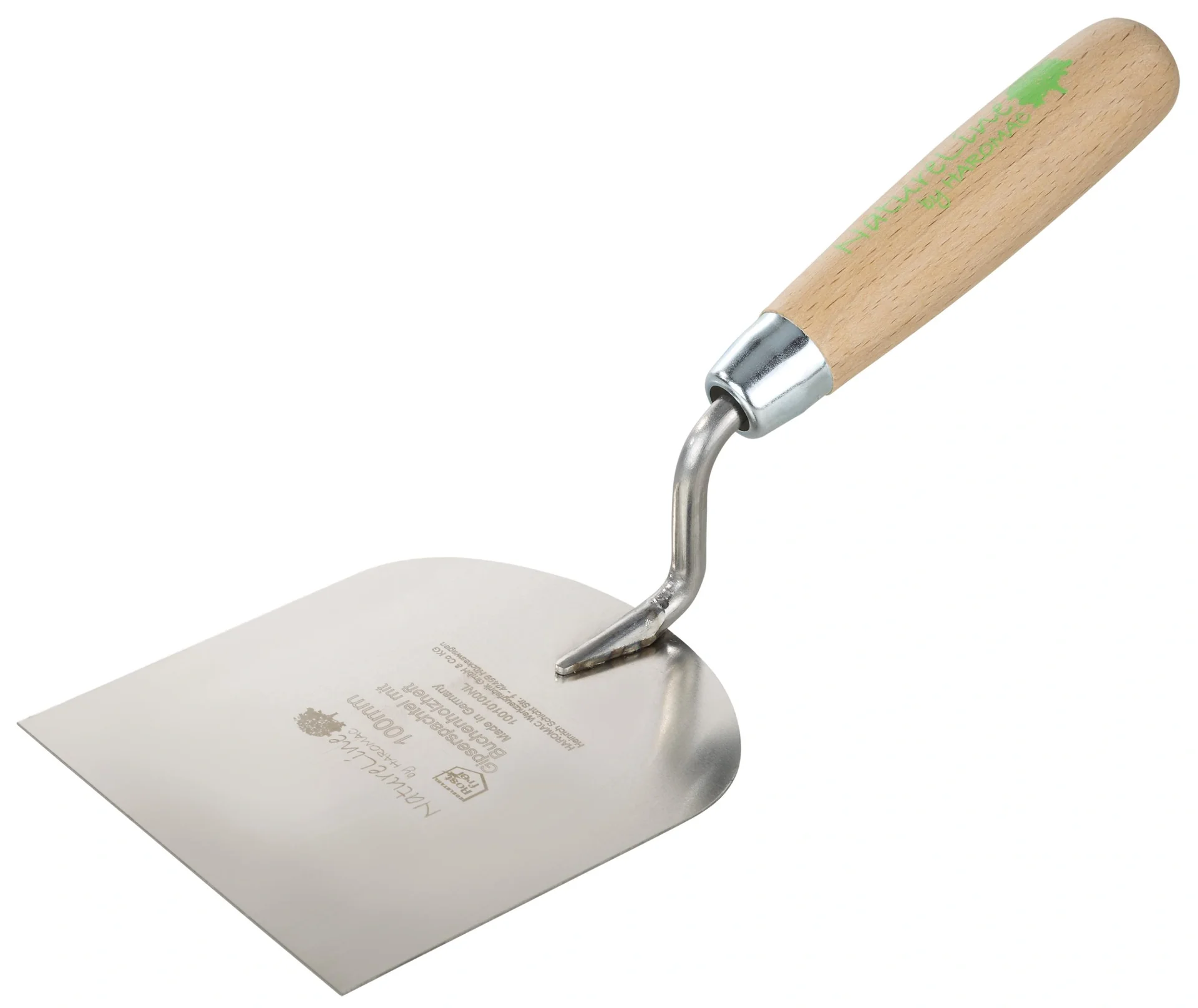 Stukkateurspachtel 100mm, Rostfrei, Heft Naturholz - 2